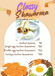 Classy Shawarma menu 1