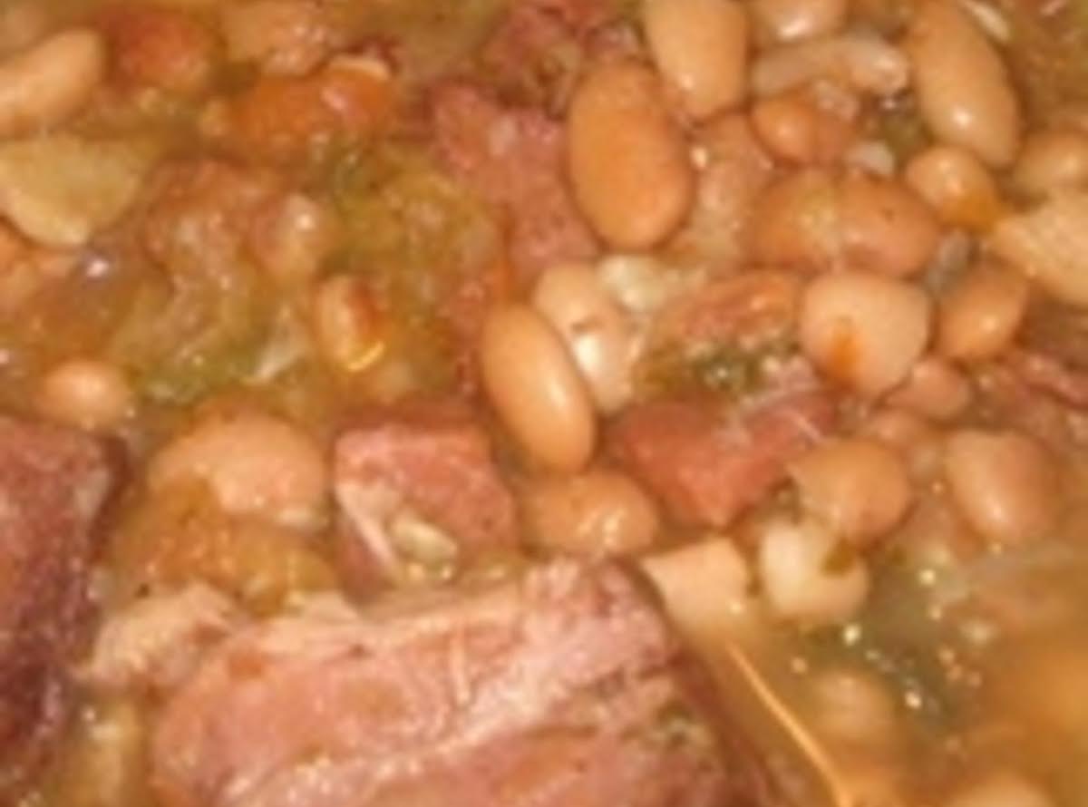 Charro Beans | Just A Pinch Recipes