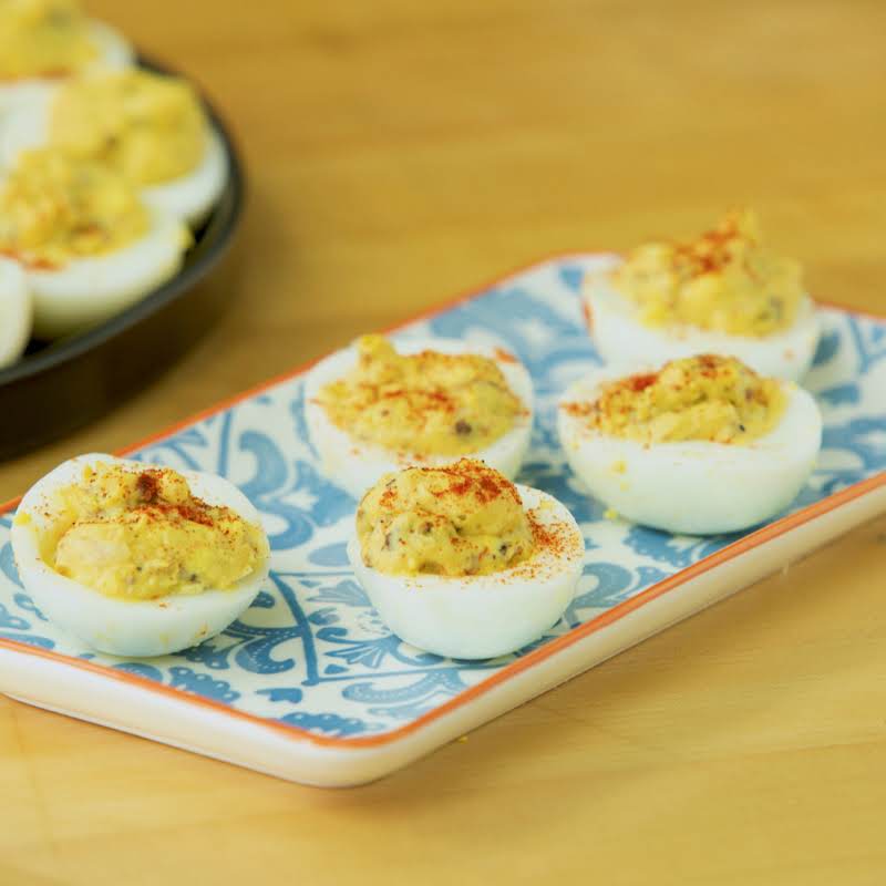 Deviled Eggs On Plate