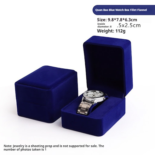 Title 3, Simple Solid Color Velvet Watch Storage Box. Pr...