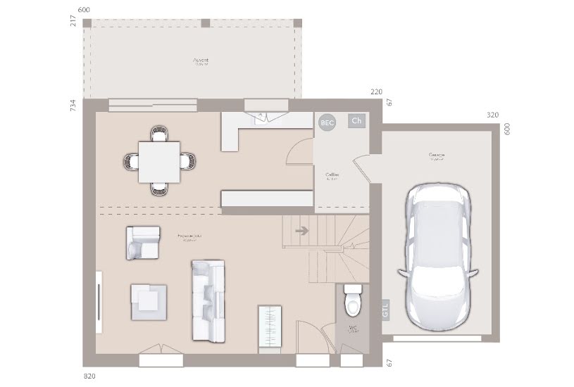  Vente Terrain + Maison - Terrain : 417m² - Maison : 90m² à Bas-en-Basset (43210) 