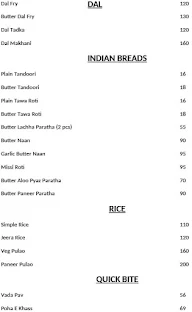 Thali Palace menu 3