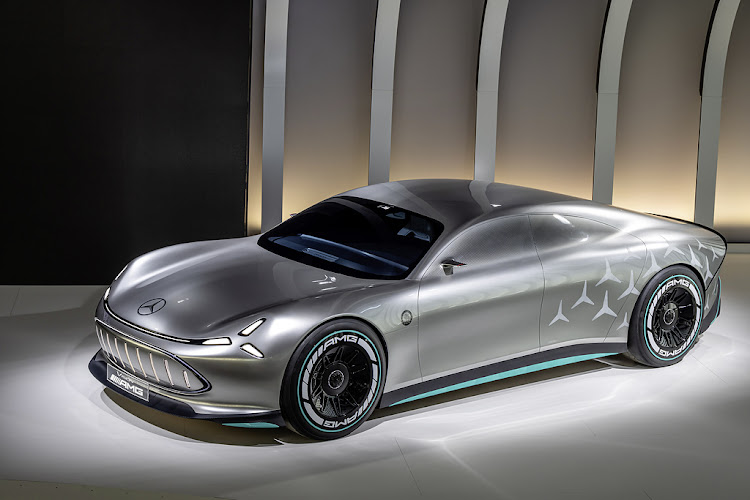 The Vision AMG nods to the AMG Petronas F1 team with its silver, green and black colour scheme. Picture: SUPPLIED