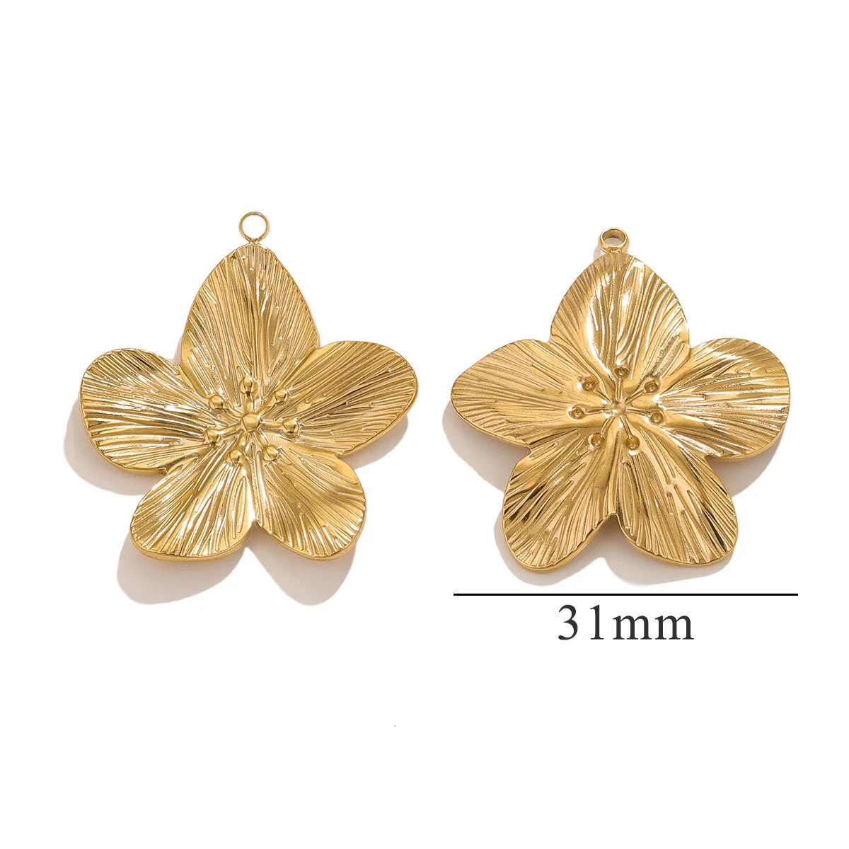 Title 2, Pendentif fleur DIY Vintage Or Acier Inoxydable...