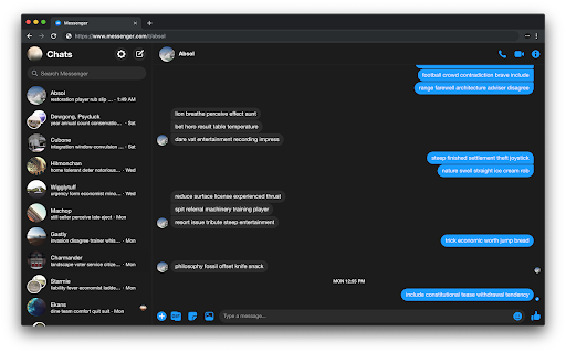 Messenger Dark Theme