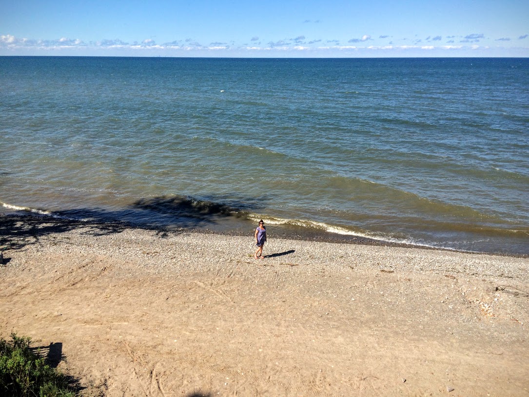 No matter which body of water we come to, Terri has to stick her foot in it...