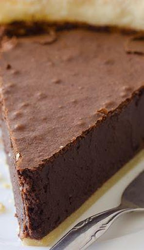 Rich, dense chocolate fudge pie!