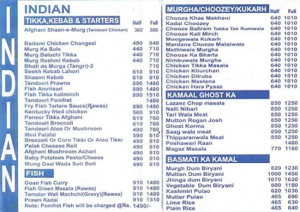 Harpal Foods menu 