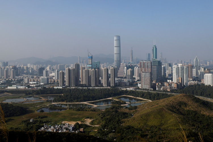 A general view of village houses at Hong Kong border facing the skyscrapers in Shenzhen, in Hong Kong, China, December 14 2021. Picture: REUTERS