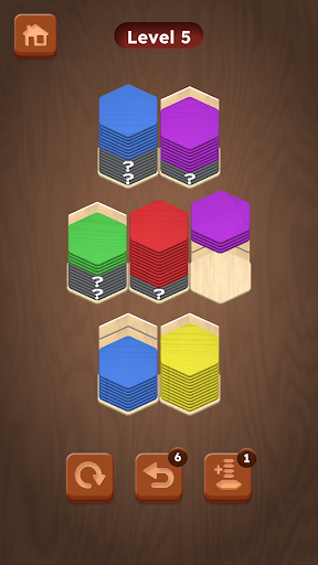 Screenshot Wood Hexa Sort - Color Match