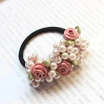 1dark pink pearl flower
