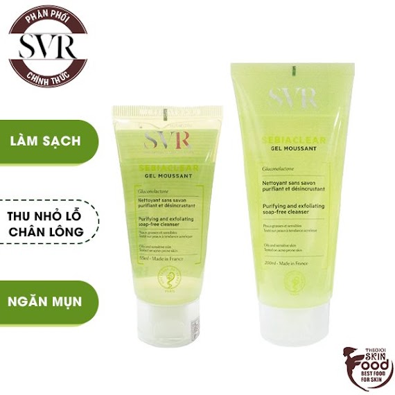 Sữa Rửa Mặt Dạng Gel Không Chứa Xà Phòng Dành Cho Da Dầu Svr Sebiaclear Gel Moussant