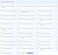 Cake's At Stake menu 2