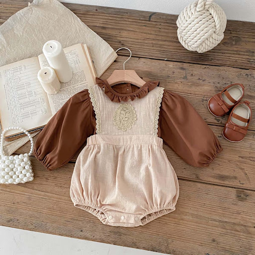 Title 7, Koreanischer Baby-Herbst-Jumpsuit mit langen Är...