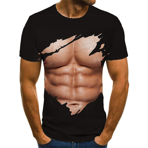 Title 6, Muscle Abdominal Casual Mens Wear Printing