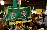 Cyril Ramaphosa supporters celebrate after he was announced as the new ANC President during the 54th ANC National Elective Conference held at Nasrec.
Image: MASI LOSI