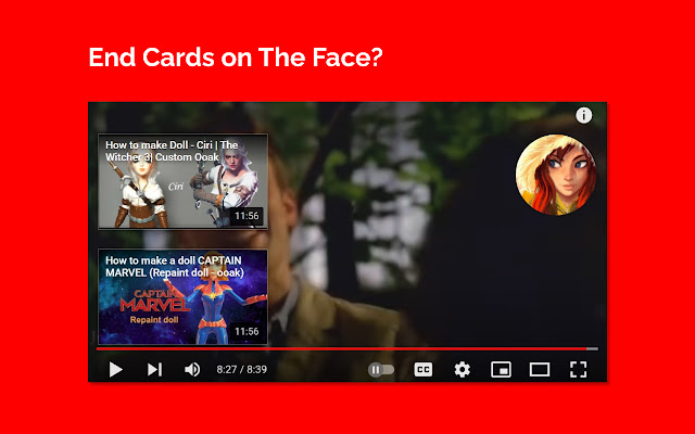 Hide YouTube Endscreen chrome extension