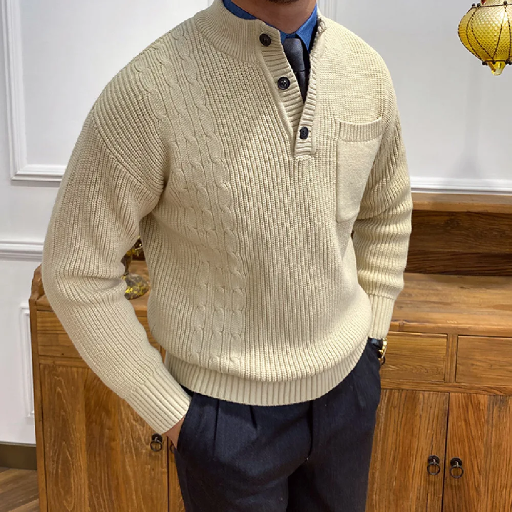 Title 4, Modny Sweter Ciepły Casual Retro Idealny na Zi...