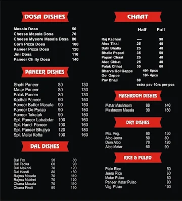 Fresh Baker's menu 