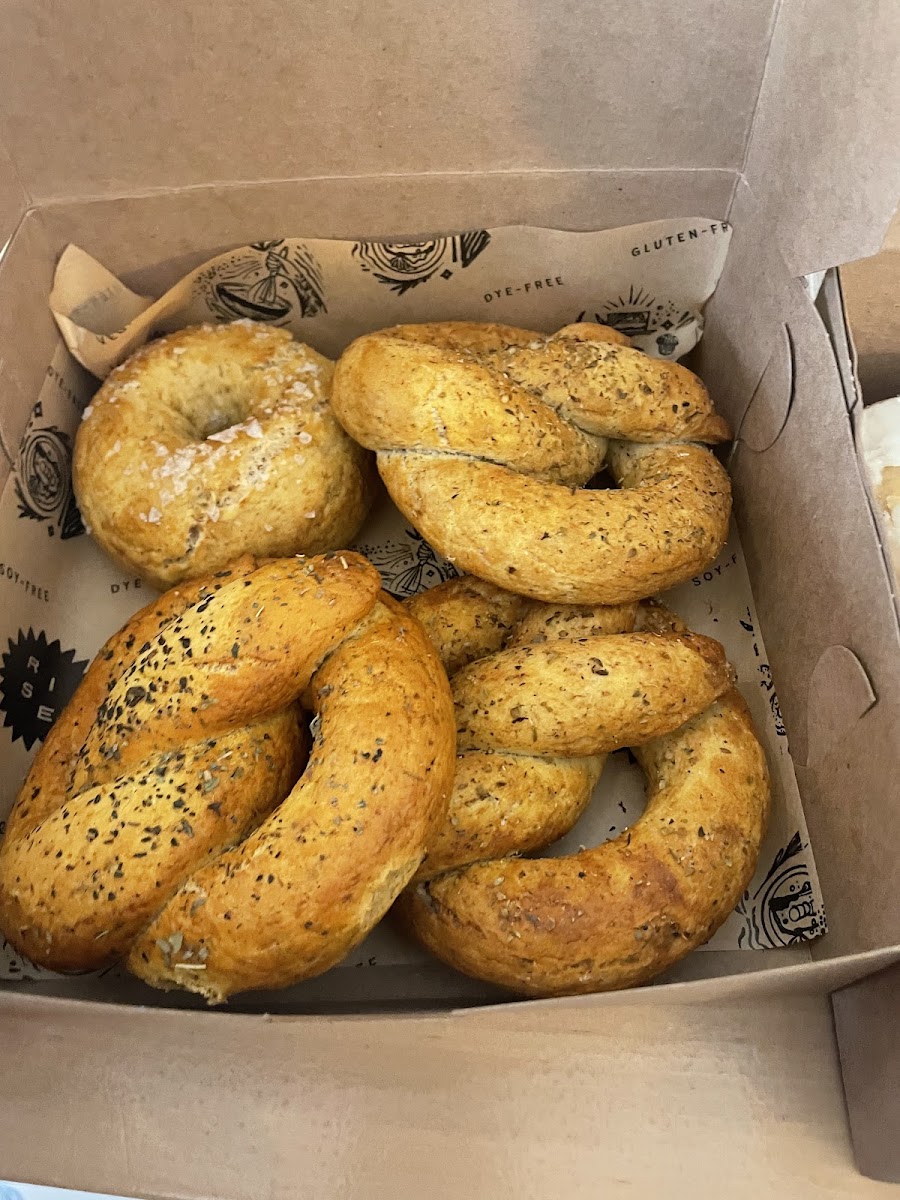 Gluten-Free Soft Pretzels at Rise Authentic Baking Co.