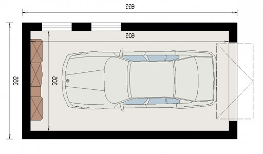 AD-G1.3b - Rzut garażu
