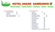 Hotel Sagar Samruddhi menu 2