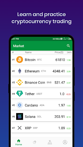 Screenshot Crypto Trading Simulator