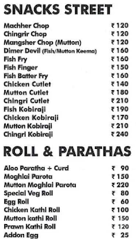 The Calcutta Street Food menu 2