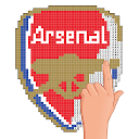 Pixel art football logo coloring : Color  1.20 تنزيل