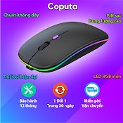 Chuột Không Dây Coputa Chuột Máy Tính Laptop Văn Phòng Led Viền A2