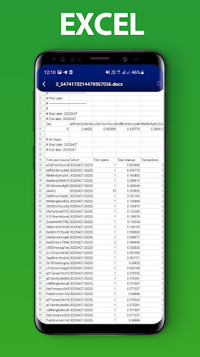 Screenshot Reading Documents - Excel, PDF