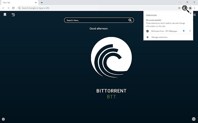 BTT Coin Price Wallpaper New Tab