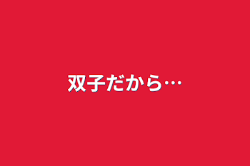 「双子だから…」のメインビジュアル