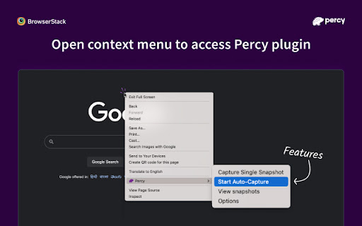 Percy Web Extension