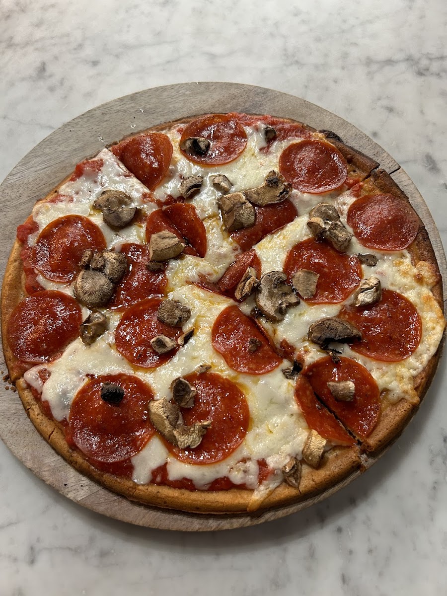 Pepperoni and mushrooms