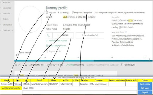 Profile tracker - Naukri.com / Monster