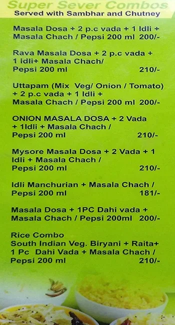 Dosa N Chutny menu 