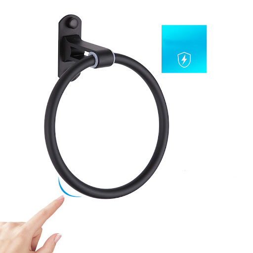Title 4, Non-Perforated Bathroom Towel Ring, easy instal...