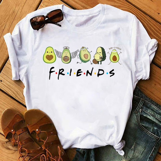 Title 25, Avocado Print T-Shirt WomenS Short-Sleeved Wis...