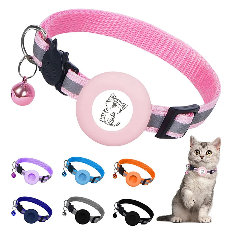 Apple AirTag Beschermhoes voor Huisdieren Tracker Kat Reflecterende Bel Halsband Anti-verlies