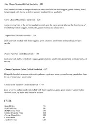 Sandwich Club menu 3