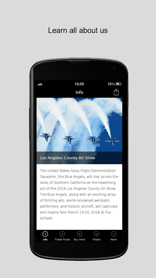 Android application LA County Air Show screenshort