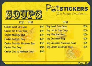 Potstickers menu 