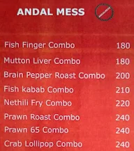 Andal Mess menu 5