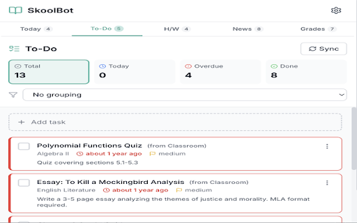 SkoolBot - Google Classroom Assistant screenshot 2