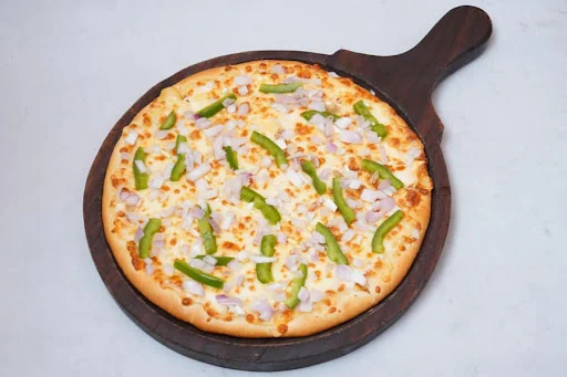 Cheese Onion And Capsicum Pizza