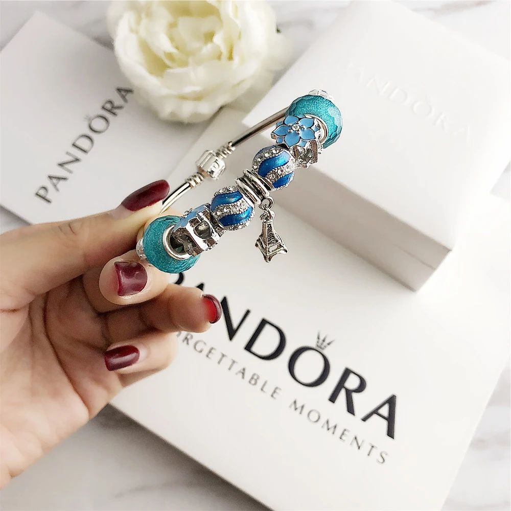 Title 9, Bracelet Rond Diamant Cristal Transparent Bleu ...