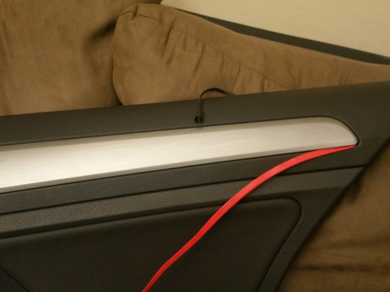 Adding Red LED strip ambient lighting - Door panel ...