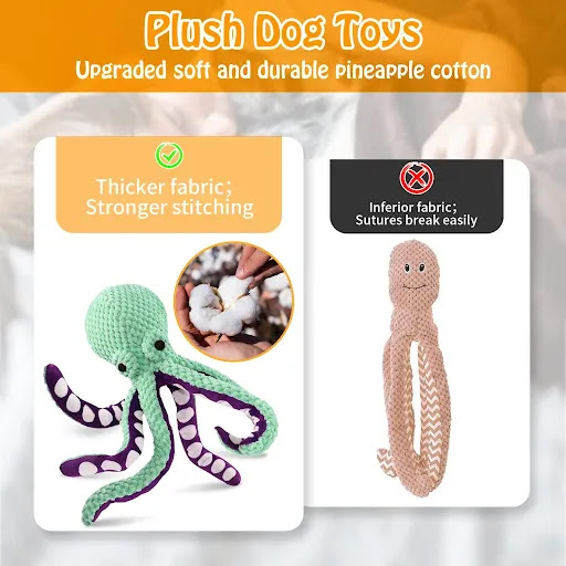 Title 5, Interactive Pet Plush Toy Cat Dog Voice Octopus...