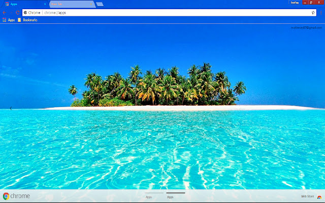 Island Maldives Palm Tree chrome extension